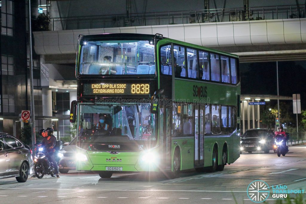 Bus 883B - SMRT Buses MAN A95 Euro 6 (SG6192C)