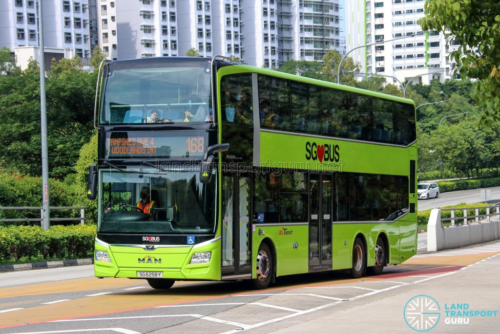 Bus 168 - SBS Transit MAN A95 Euro 6 (SG6258Y)