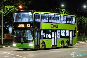 Bus 83 - Go-Ahead Singapore MAN A95 (Euro 6; 3-Door) (SG6302C)