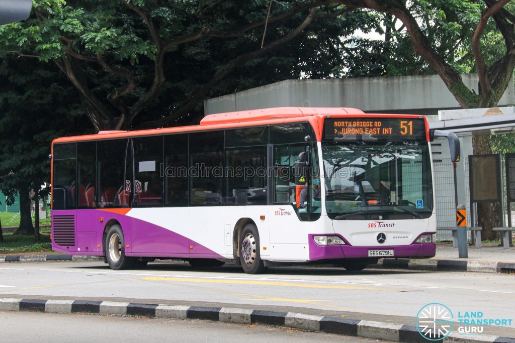 Bus 51 - SBS Transit Mercedes-Benz Citaro (SBS6791L)