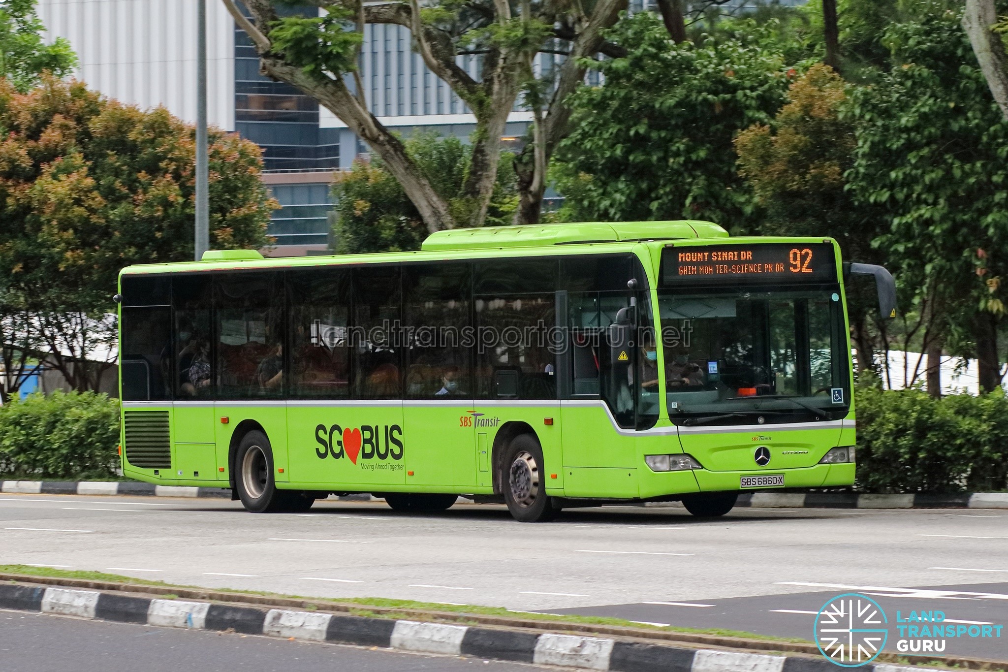 Bus 92 - SBS Transit Mercedes-Benz Citaro (SBS6860X)