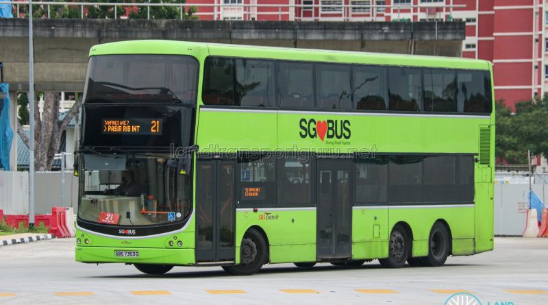 Bus 21 - SBS Transit Volvo B9TL CDGE (SBS7303G)