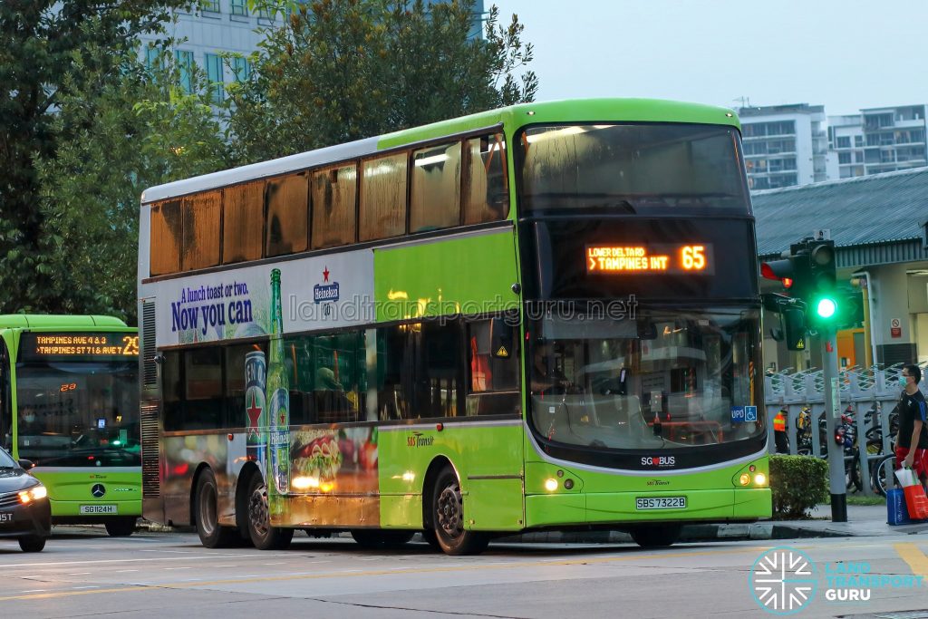 Bus 65 - SBS Transit Volvo B9TL CDGE (SBS7322B)