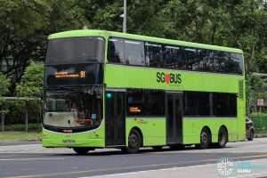 Bus 91 - SBS Transit Volvo B9TL CDGE (SBS7327M)