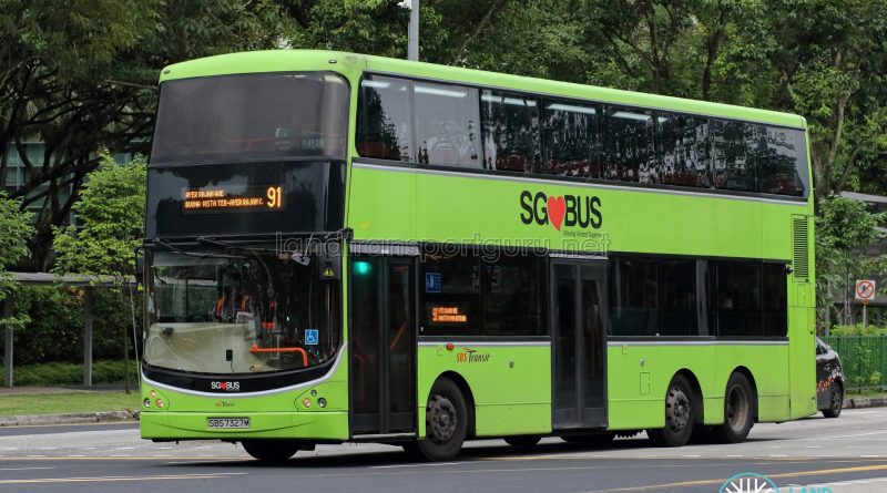 Bus 91 - SBS Transit Volvo B9TL CDGE (SBS7327M)