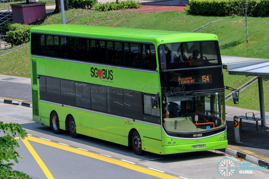 Bus 154 - SBS Transit Volvo B9TL CDGE (SBS7331A)