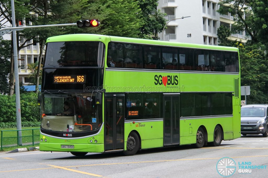 Bus 166 - SBS Transit Volvo B9TL CDGE (SBS7345K)