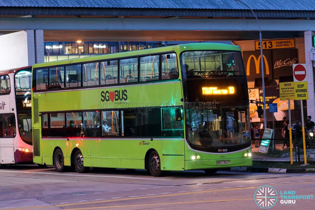 Bus 10 - SBS Transit Volvo B9TL CDGE (SBS7352P)