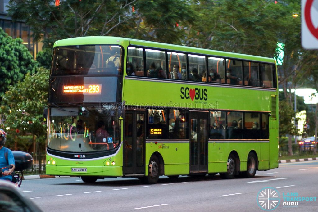 Bus 293 - SBS Transit Volvo B9TL CDGE (SBS7384Y)