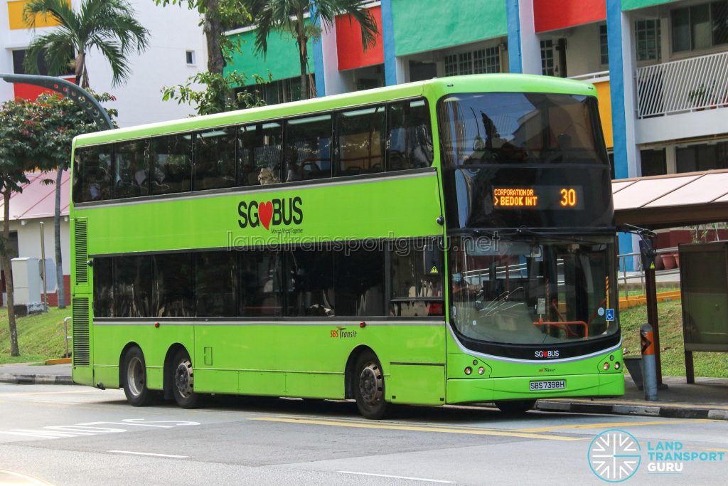 Bus 30 - SBS Transit Volvo B9TL CDGE (SBS7398H)