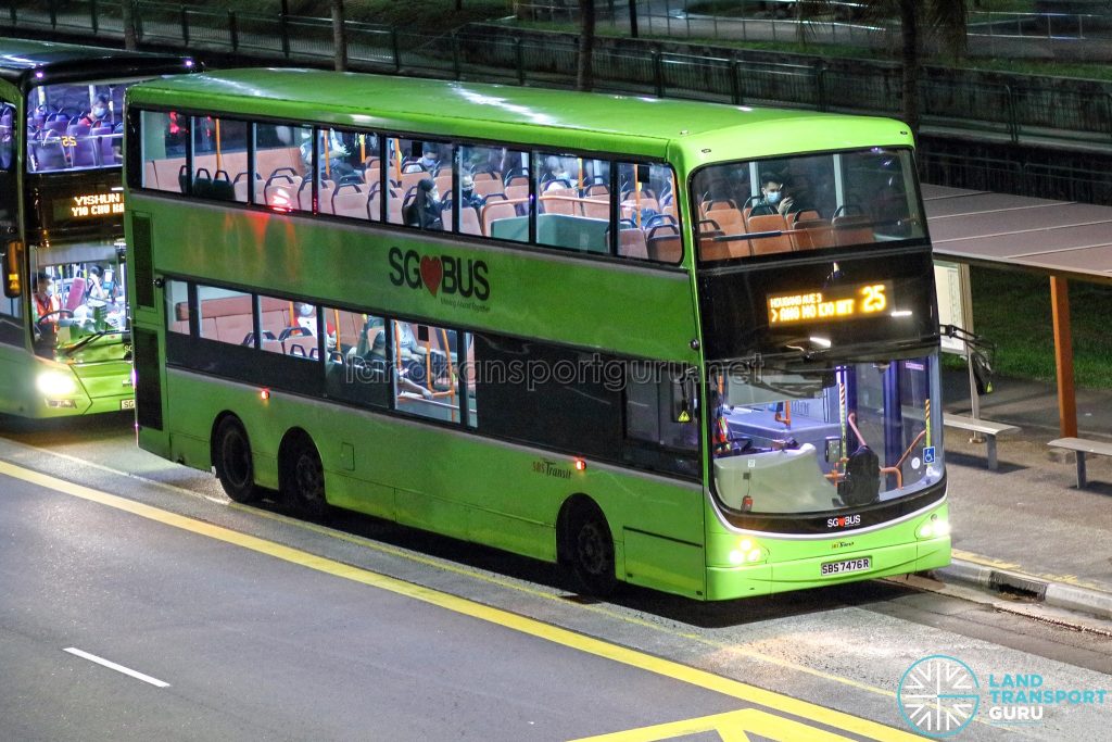 Bus 25 - SBS Transit Volvo B9TL CDGE (SBS7476R)