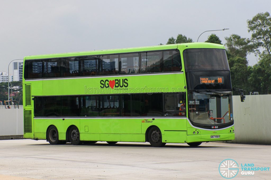 Bus 88 - SBS Transit Volvo B9TL CDGE (SBS7496H)