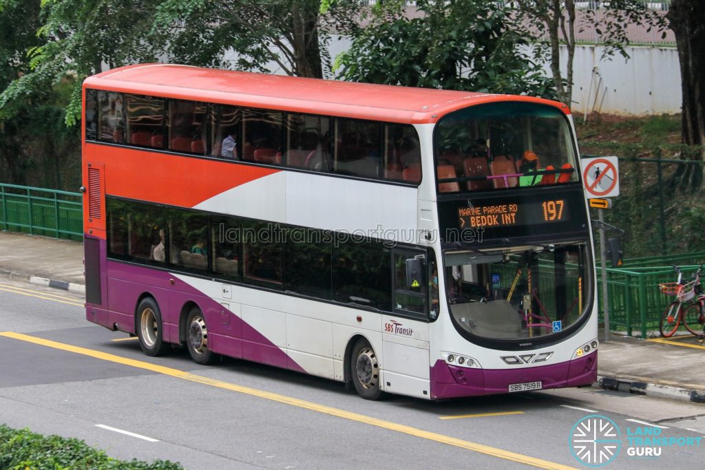 Bus 197 - SBS Transit Volvo B9TL Wright (SBS7519B)