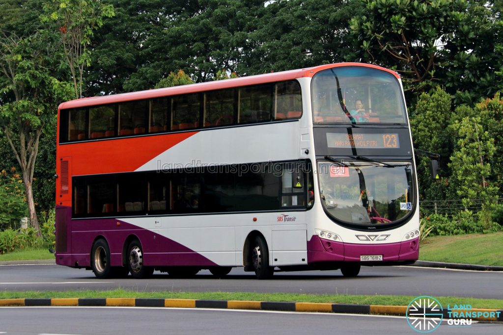 Bus 123 - SBS Transit Volvo B9TL Wright (SBS7618Z) - Hari Raya