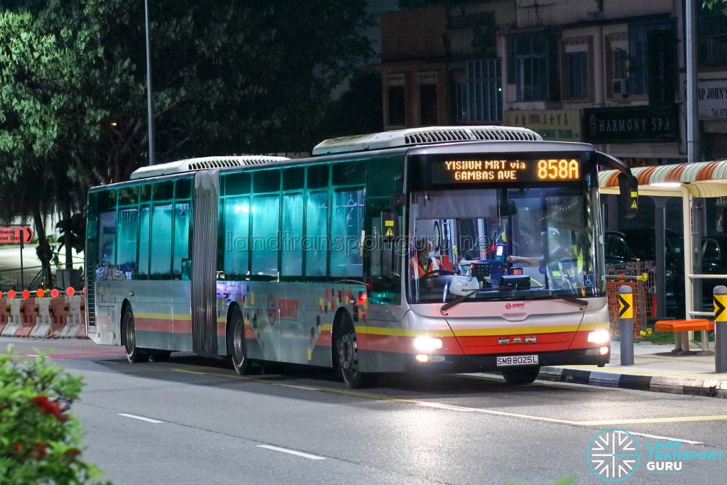 Bus 858A - SMRT Buses MAN A24 (SMB8025L)