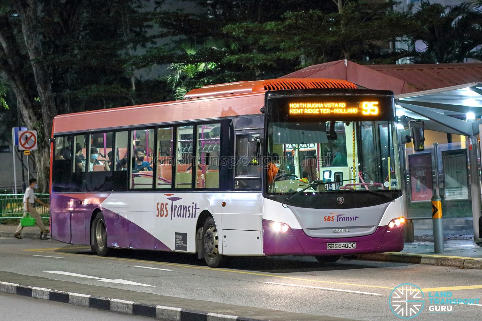 Bus 95 SBS Transit Scania K230UB Euro IV (SBS8400C) Land Transport Guru
