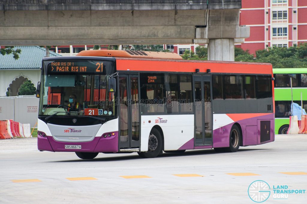 Bus 21 - SBS Transit Scania K230UB Euro V (SBS8667A)