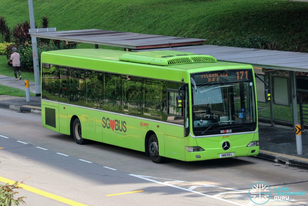 Bus 171 - SMRT Buses Mercedes-Benz OC500LE (SMB95L)
