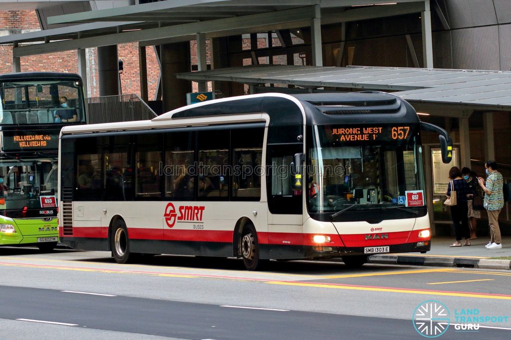 City Direct 657 - SMRT Buses MAN A22 (SMB1303E)