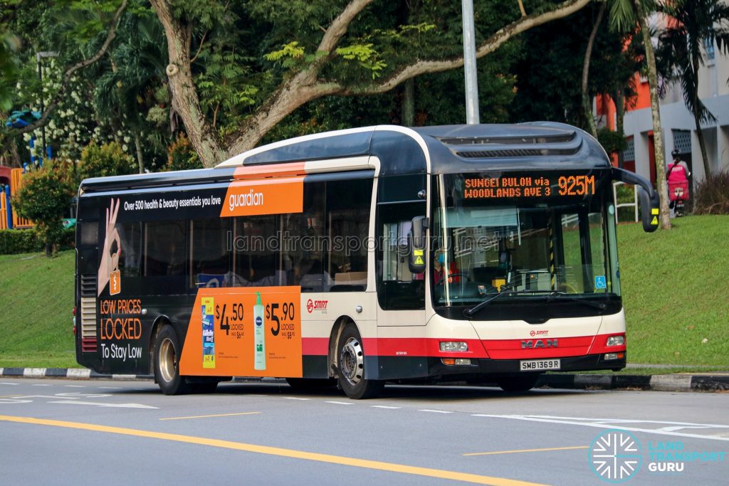 Bus 925M - SMRT Buses MAN A22 (SMB1369R)