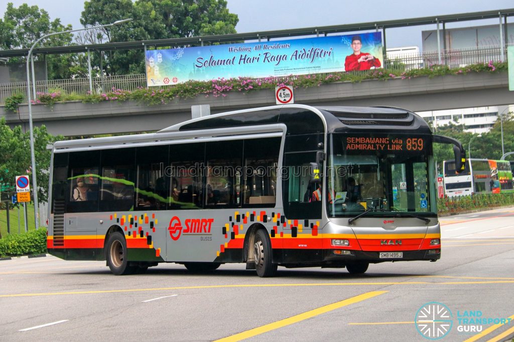Bus 859 - SMRT Buses MAN A22 (SMB1495J)