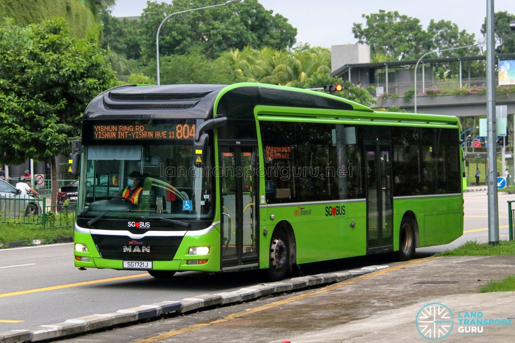 Bus 804 - SBS Transit MAN A22 (SG1721J)
