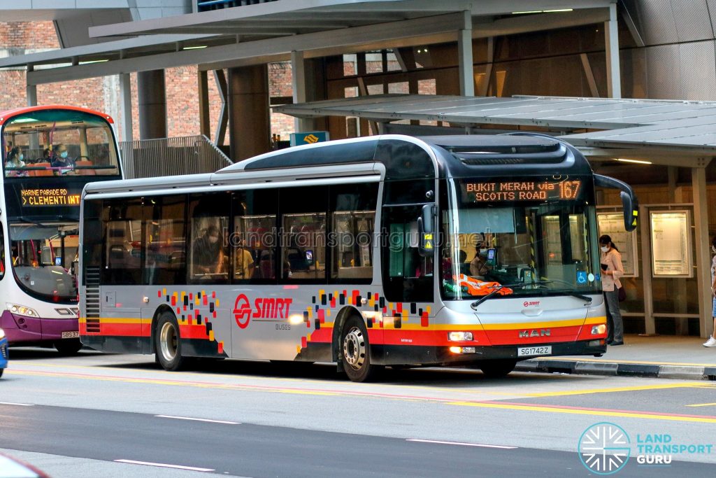 Bus 167 - SMRT Buses MAN A22 (SG1742Z)