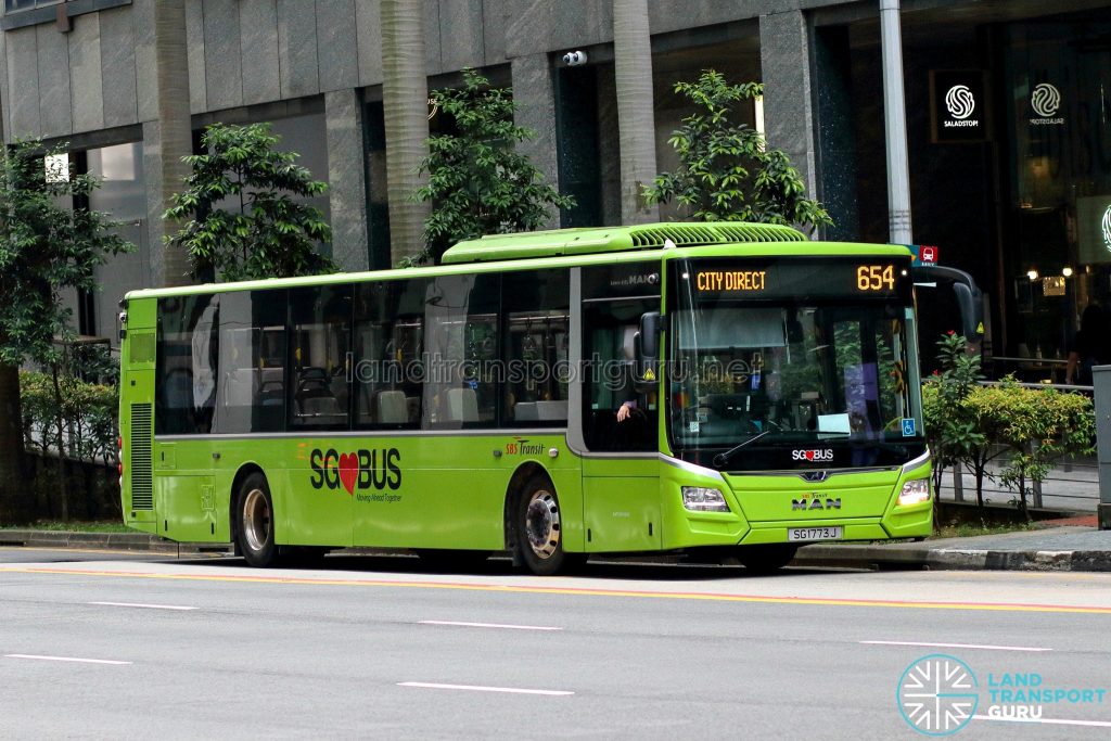 City Direct 654 - SBS Transit MAN A22 Euro 6 (SG1773J)