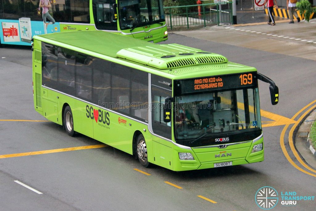 Bus 169 - SMRT Buses MAN A22 Euro 6 (SG1808T)