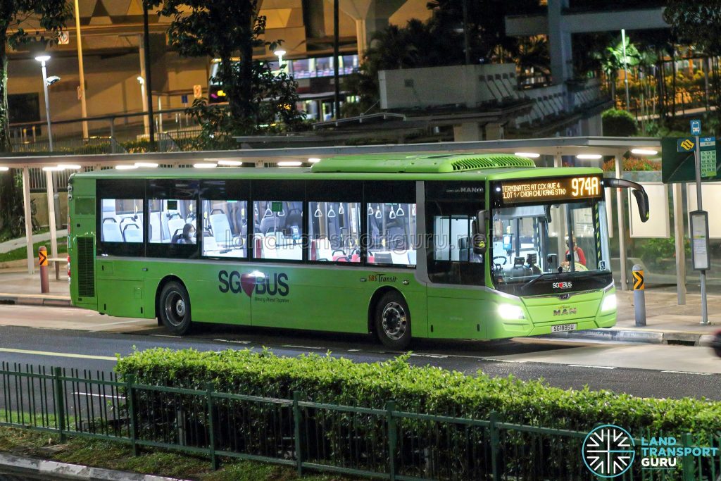 Bus 974A - SBS Transit MAN A22 Euro 6 (SG1885U)