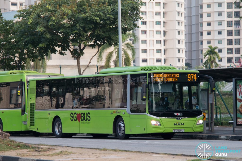Bus 974 - SBS Transit MAN A22 Euro 6 (SG1889J)