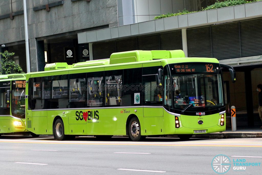 Bus 162 - SBS Transit BYD K9 (Gemilang) (SG3057E)
