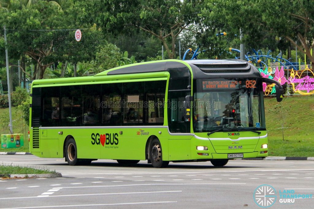 Bus 852 - SBS Transit MAN A22 (SMB3079P)