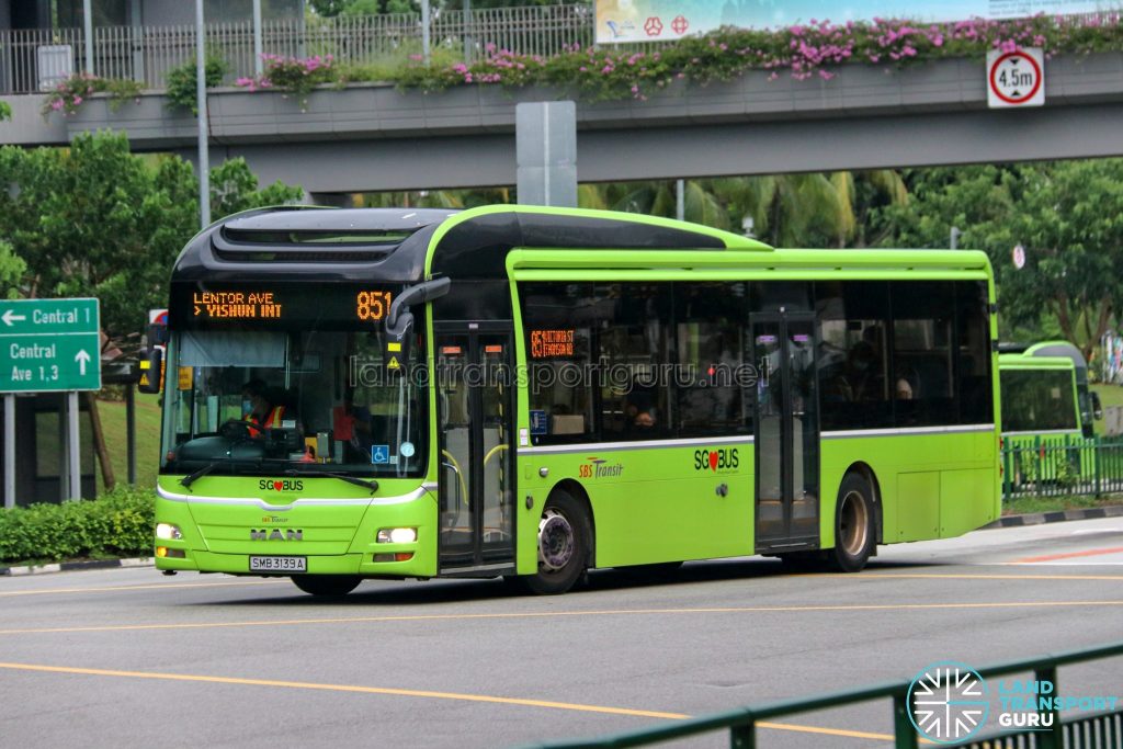 Bus 851 - SBS Transit MAN A22 (SMB3139A)