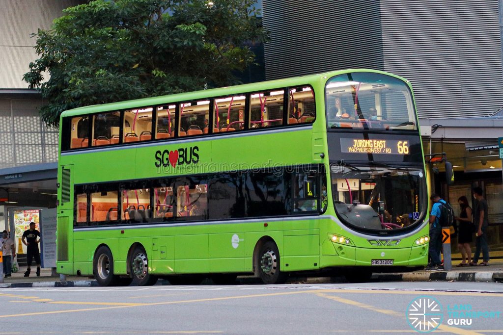 Bus 66 - Tower Transit Volvo B9TL Wright (SBS3420C)