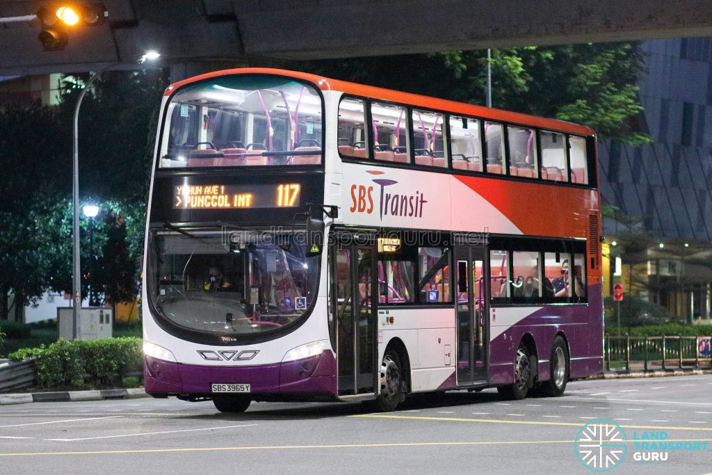 Bus 117 - SBS Transit Volvo B9TL Wright (SBS3965Y)