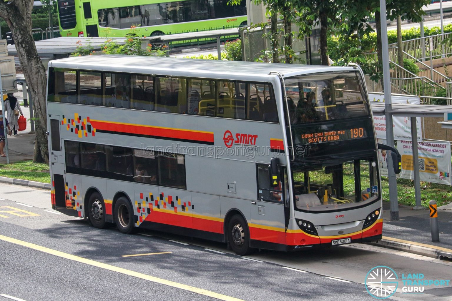 Bus 190 Smrt Buses Alexander Dennis Enviro500 Smb5001a Land