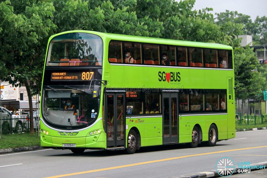 Bus 807 - SBS Transit Volvo B9TL Wright (SG5064X)