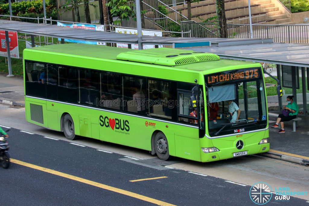Bus 975 - SMRT Buses Mercedes-Benz OC500LE (SMB53H)