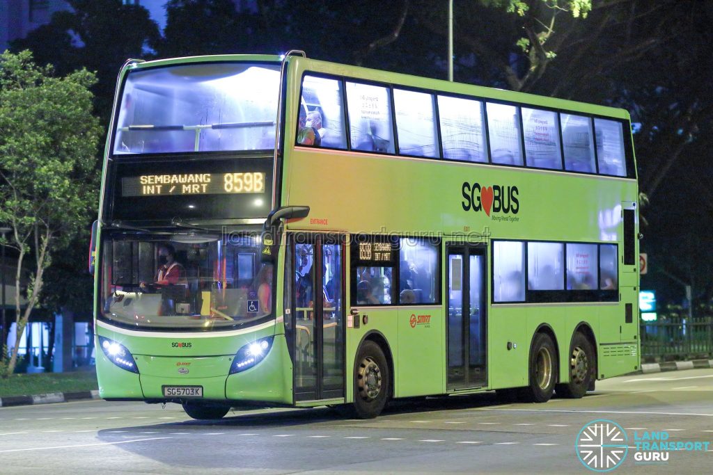 Bus 859B - SMRT Buses Alexander Dennis Enviro500 (SG5703K)