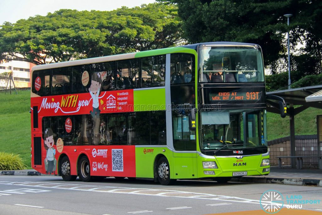 Bus 913T - SMRT Buses MAN A95 (SG5828J) [WITH Advertisement Wrap]