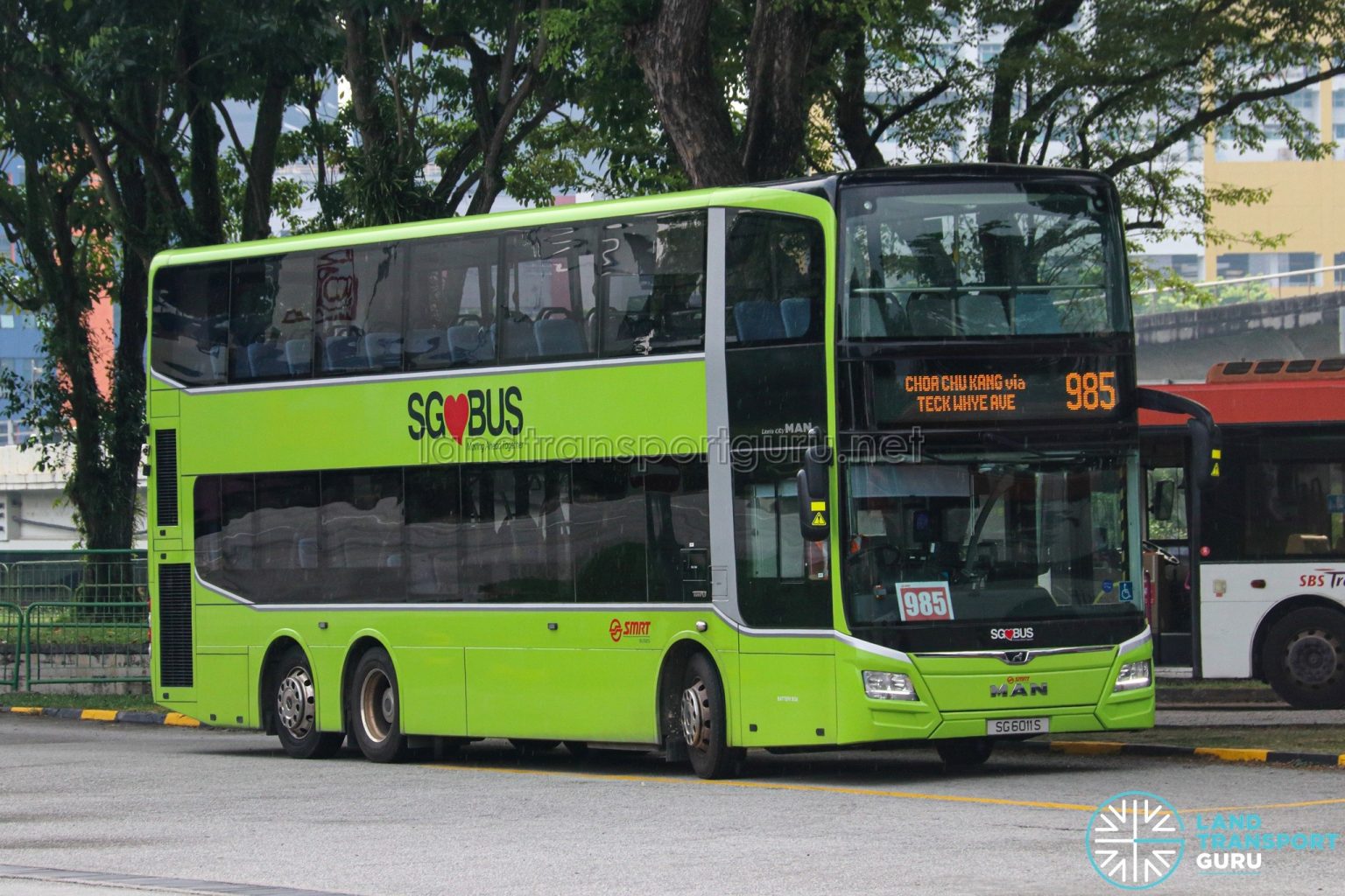 Bus 985 – SMRT Buses MAN A95 Euro 6 (SG6011S) | Land Transport Guru