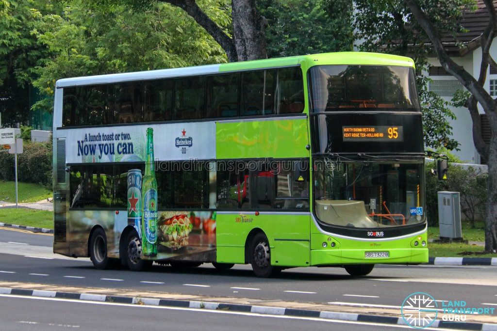 Bus 95 - SBS Transit Volvo B9TL CDGE (SBS7322B)
