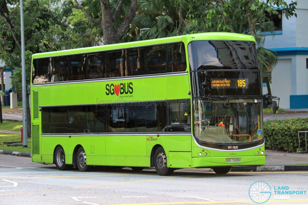 Bus 185 - SBS Transit Volvo B9TL CDGE (SBS7328K)