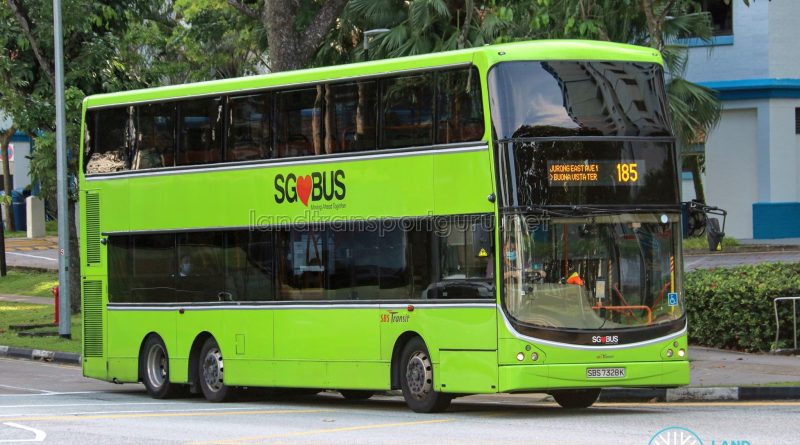 Bus 185 - SBS Transit Volvo B9TL CDGE (SBS7328K)