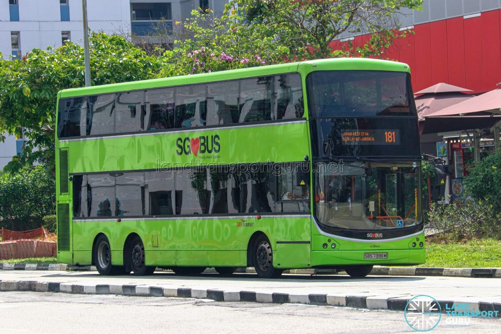 Bus 181 - SBS Transit Volvo B9TL CDGE (SBS7396M)