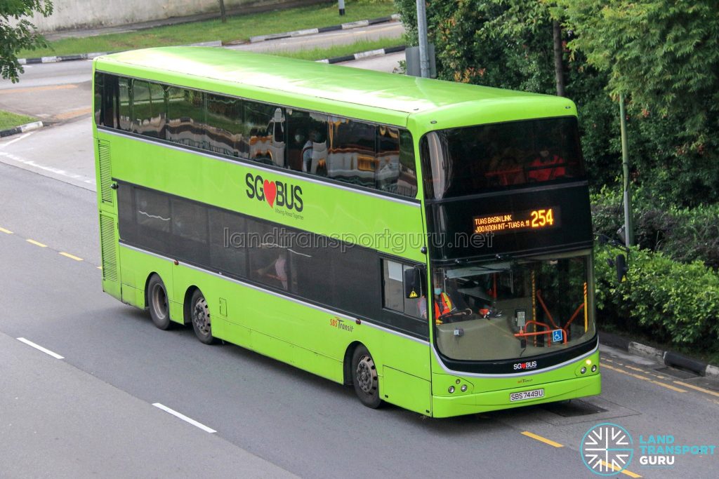 Bus 254 - SBS Transit Volvo B9TL CDGE (SBS7449U)