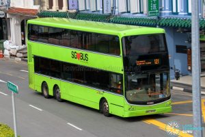 Bus 121 - SBS Transit Volvo B9TL CDGE (SBS7450P)
