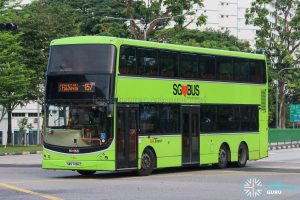 Bus 157 - SBS Transit Volvo B9TL CDGE (SBS7456Z)