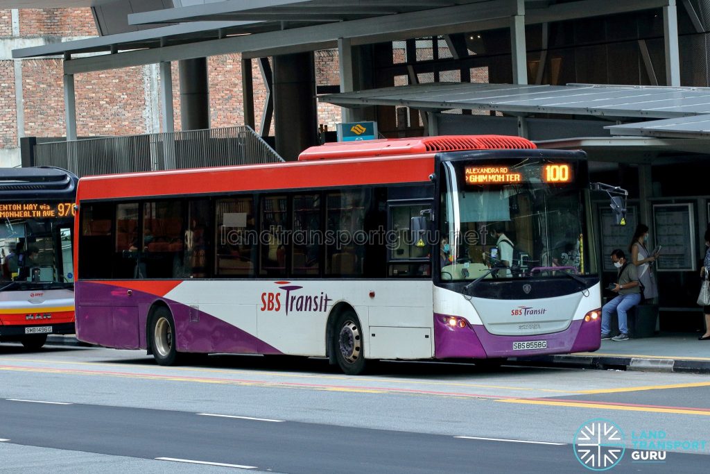 Bus 100 - SBS Transit Scania K230UB Euro IV (SBS8558G)